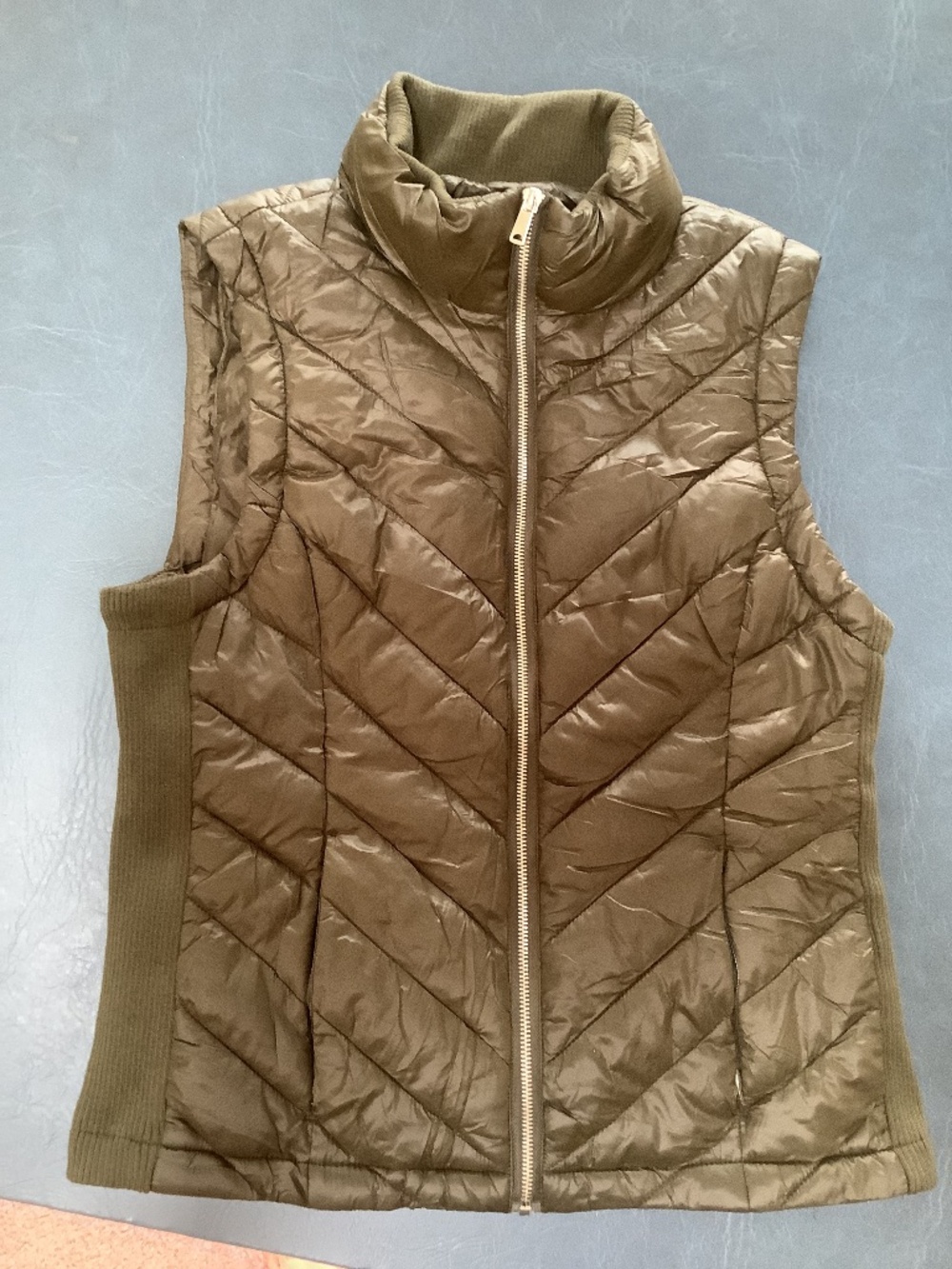 Love Tree greenish puffy vest. Size large